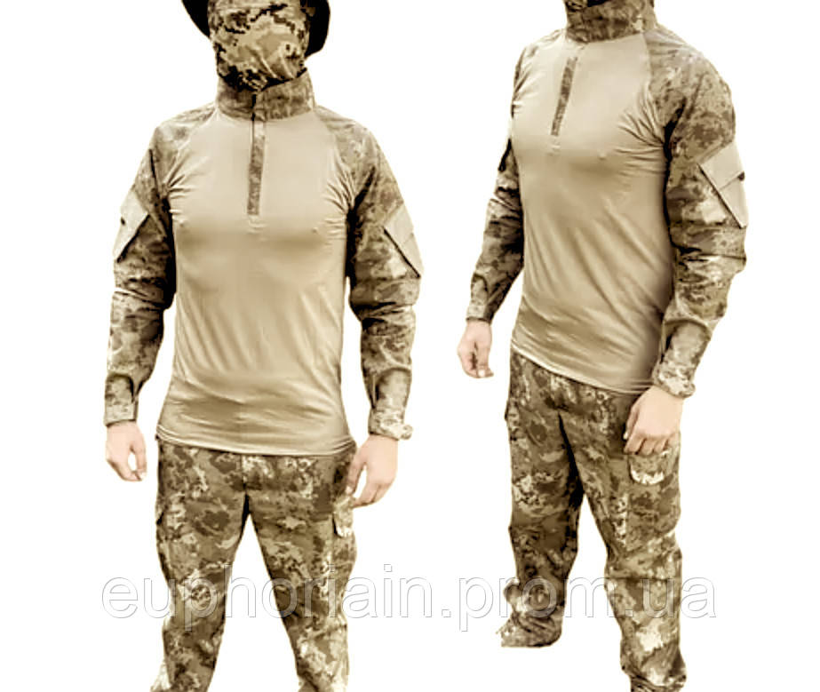 Мужской армейский костюм мультикам для ВСУ (ЗСУ) Tactical тактическая форма убакс и брюки Турция 6841 M - фото 2 - id-p2078592957