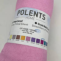 Простынь на резинке Polents 6359 210х250 см розовая Отличное качество