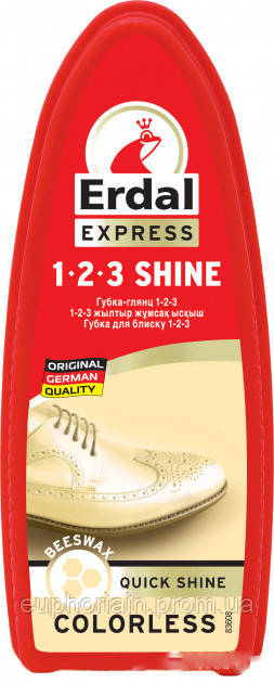 Губка для блеска Erdal Extra Shine Neutral Бесцветная 4001499160752 50 г Отличное качество - фото 1 - id-p2078528615