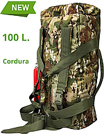 Тактичний баул ЗСУ 100 л мультикам військовий баул ЗСУ армійська баул сумка похідний баул рюкзак сумка