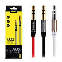 Audio кабель Remax AUX RM-L100 3.5 miniJack male to male 1.0м white Отличное качество