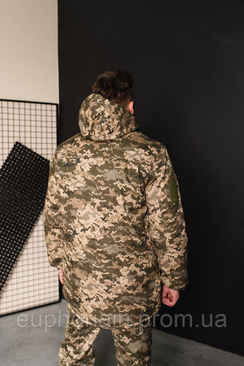 Куртка-бушлат военная мужская тактическая ВСУ (ЗСУ) Пиксель 8726 46 размер Отличное качество - фото 4 - id-p2078570726