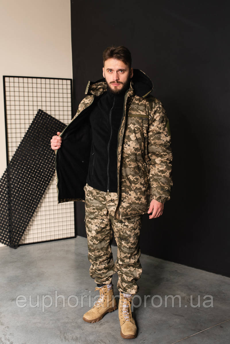 Куртка-бушлат военная мужская тактическая ВСУ (ЗСУ) Пиксель 8726 46 размер Отличное качество - фото 5 - id-p2078570726