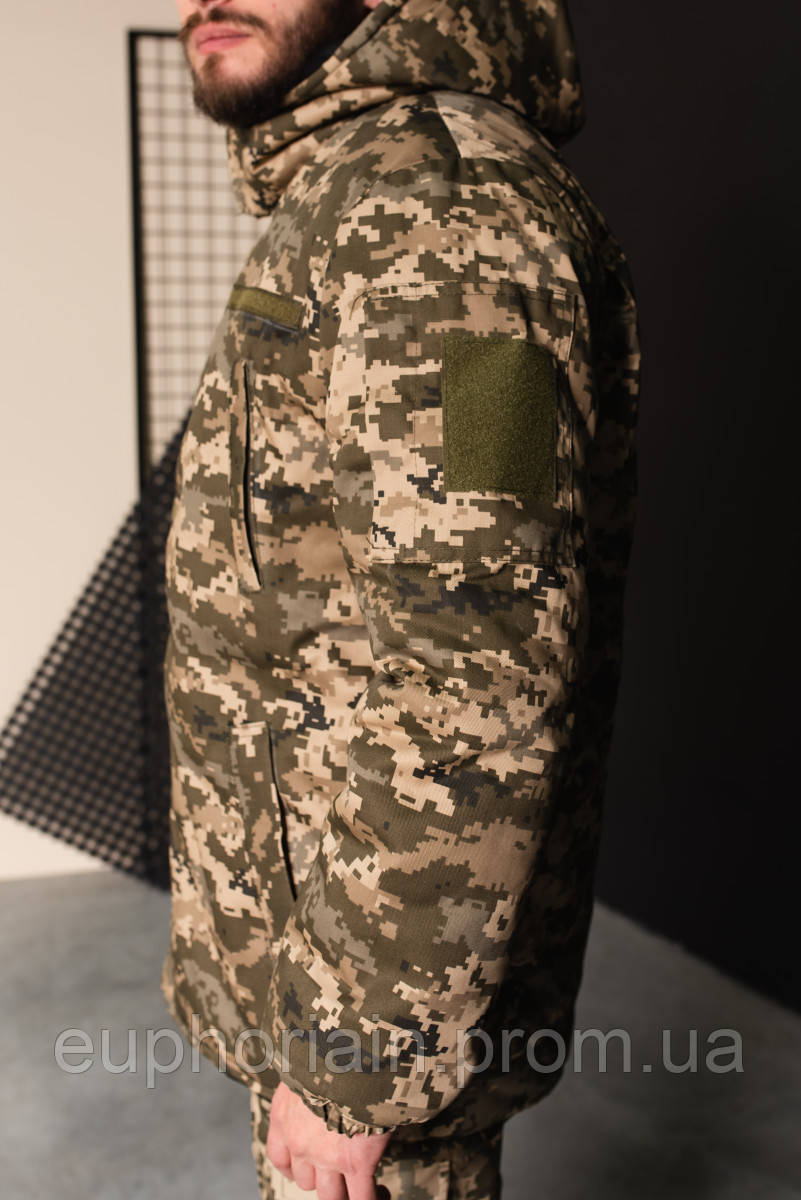 Куртка-бушлат военная мужская тактическая ВСУ (ЗСУ) Пиксель 8726 46 размер Отличное качество - фото 6 - id-p2078570726