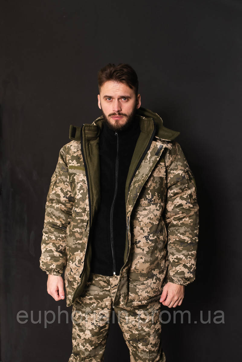 Куртка-бушлат военная мужская тактическая ВСУ (ЗСУ) Пиксель 8740 52 размер Отличное качество - фото 2 - id-p2078635876