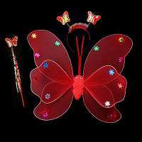 Карнавальный наряд Бабочка 9078 красный Отличное качество