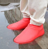 Дождевик чехол для обуви 11642 S 28-32 р красный Отличное качество