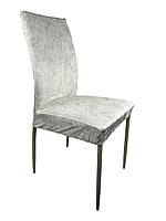 Чехол на стул универсальный Evibu Турция Велюр текстурный 50699 белый Отличное качество