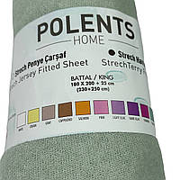 Простынь на резинке Polents 13956 230х250 см мятная Отличное качество