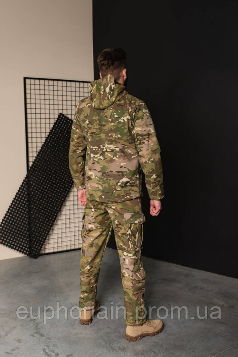 Мужской армейский костюм тактическая форма на флисе Мультикам Турция ВСУ (ЗСУ) 8655 M хаки Отличное качество - фото 8 - id-p2078611696