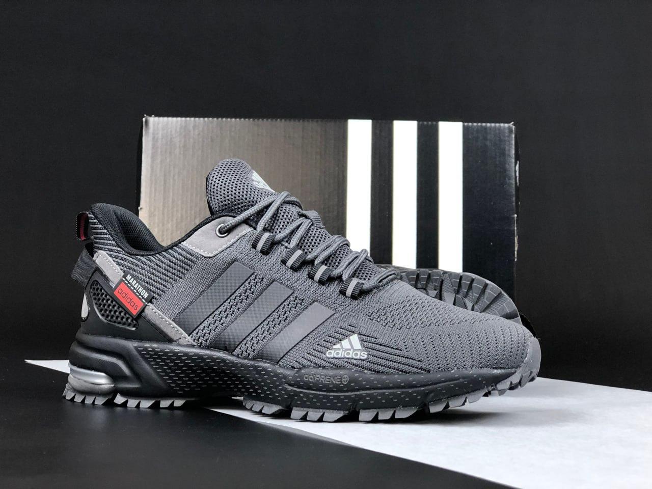 Чоловічі кросівки Adidas Marathon TR Dark Gray (Сірий) Взуття Адідас Маратон текстиль сітка демісезон, фото 1