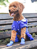 Ботинки для собак на липучке 11638 L голубые Отличное качество