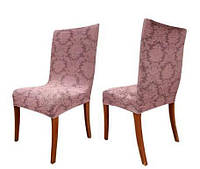 Чехол на стул универсальный жаккард Karna Турция 50255 розовый Отличное качество