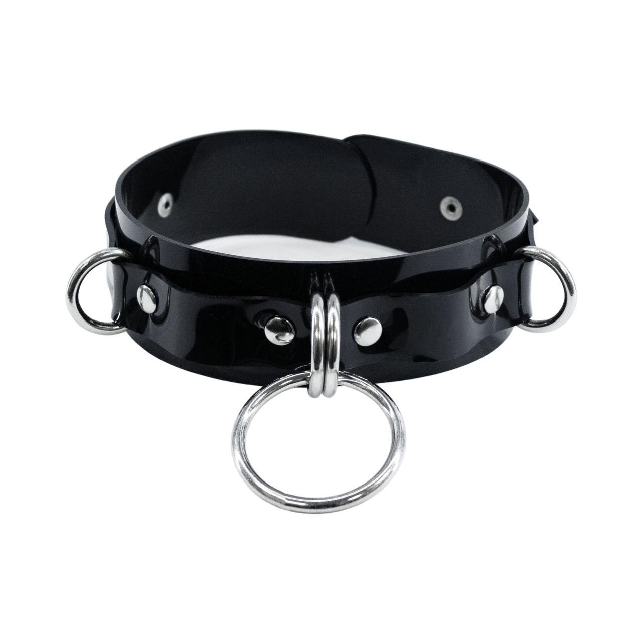 Нашийник для фіксації Feral Feelings — D-Rings Black