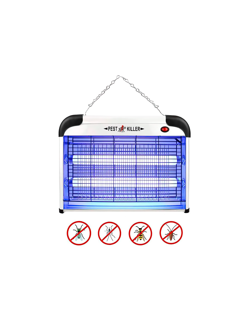 Електрична пастка для знищення літаючих комах Pest Killer 40 W | Знищувач комарів та комах