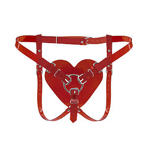 Трусики Сердце для страпона Feral Feelings - Hearts Strap-on Belt Red