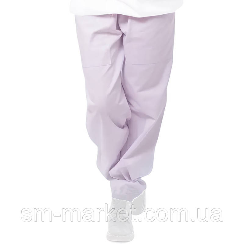 Штани Бджоляра з котону білі вишиванка Кірея