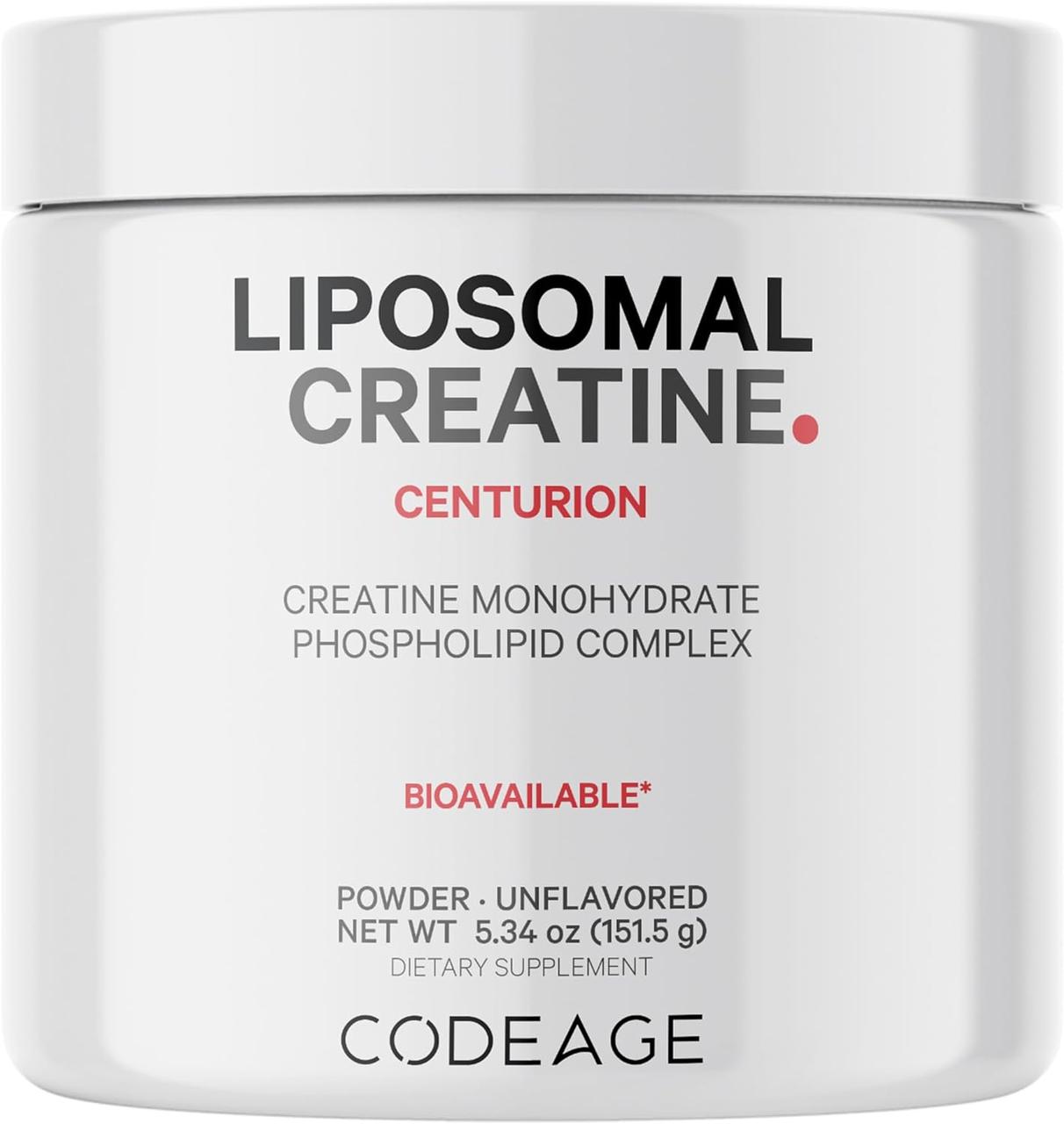 CodeAge Liposomal Creatine Monohydrate Powder / Ліпосомальний порошок креатину 151,5 г