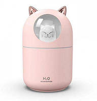 Увлажнитель воздуха Котик Humidifier H2O Cat USB Диффузор с подсветкой – ночником, 300мл