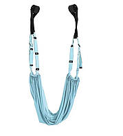 Подвесной гамак для йоги и фитнеса Air Yoga rope Синий, Резинки для аэройоги, пилатеса и тренировки мышц