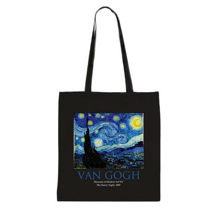 Екошопер BookOpt ВК4062 VAN GOGH «Зоряна ніч» Чорний, фото 1
