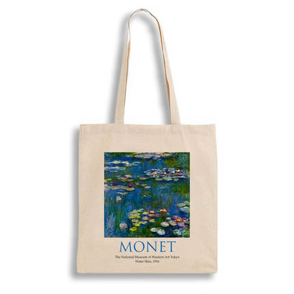 Екошопер BookOpt ВК4063 MONET «Водяні лілії» бежевий, фото 1
