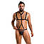 Комплект чоловічої білизни зі стреп Passion 039 SET ANDREW L/XL Black, стринги, шлейки, фото 3