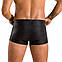 Чоловічі шкіряні боксери з клапаном Passion 050 SHORT PATRICK XXL/XXXL Black, фото 3