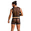 Комплект чоловічої білизни на шнурівці Passion 053 SET WILLIAM XXL/XXXL Black, жилет, боксери, фото 5