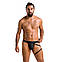 Чоловічі трусики танга з підв’язкою Passion 058 THONG BILL XXL/XXXL Black, фото 4