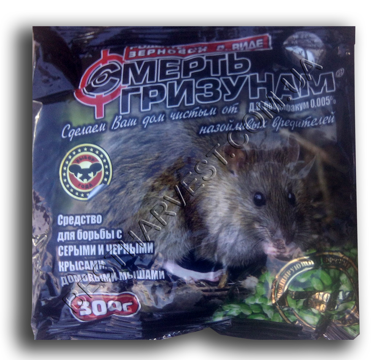 Смерть гризунів зерно (зелене) 300г від щурів і мишей оригінал