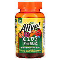 Мультивітаміни для Дітей, Alive, nature's Way, Смак Винограду і Апельсина, 90 жувальних цукерок