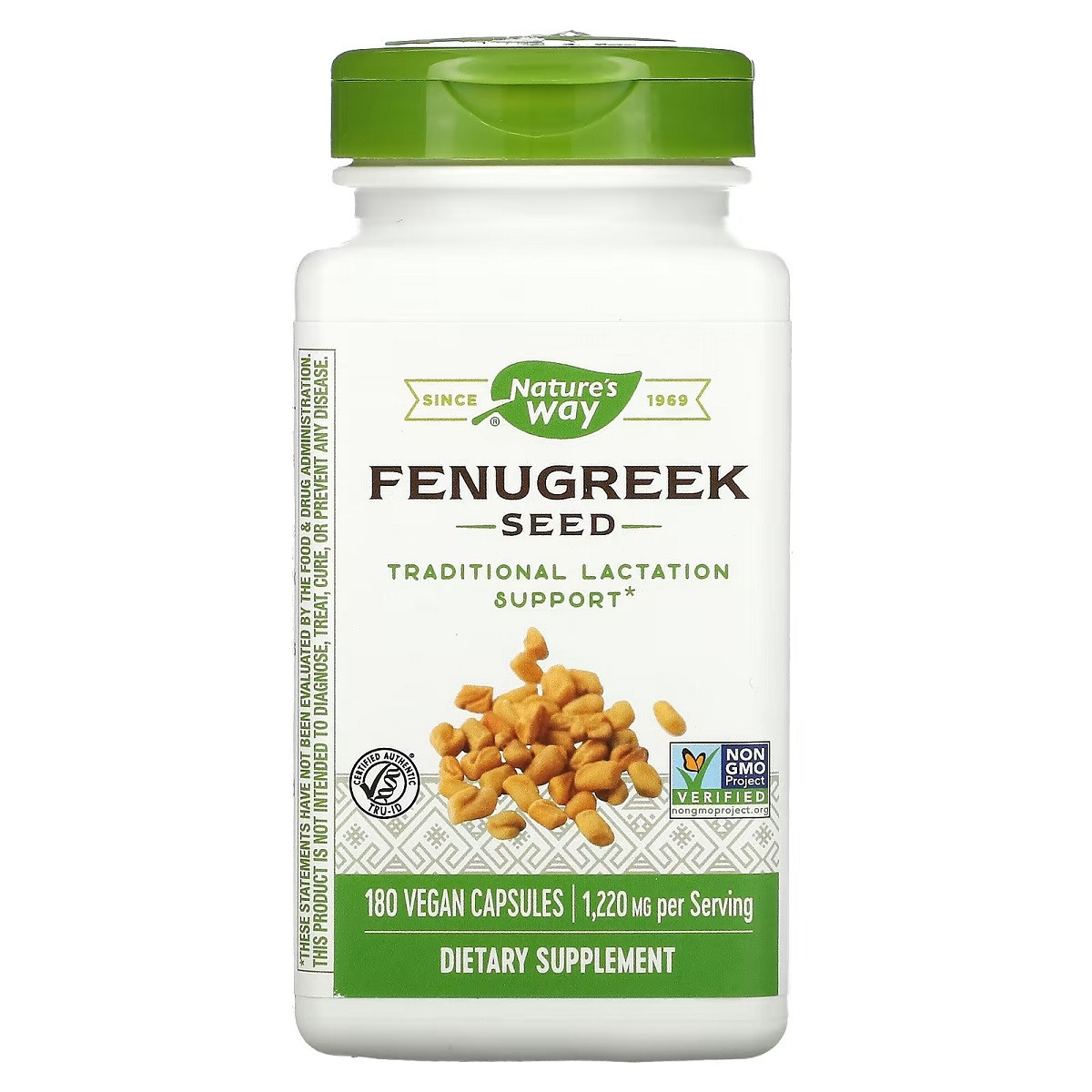 Пажитник, Fenugreek Seed, nature's Way, 610 мг, 180 капсул