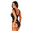 Боді з великими вирізами Obsessive B139 crotchless teddy S/M/L, з доступом, фото 3