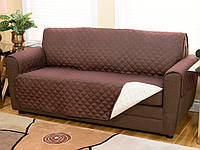 Двухсторонняя накидка чехол на диван Couch Coat из микрофибры, Защитное двухстороннее водонепроницаемое