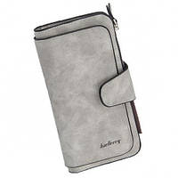 Жіночий замшевий гаманець Baellerry Forever N2345 Grey жіноче міні портмоне на 10 відділень для купюр і дрібниці 10.5Х11. 5 см