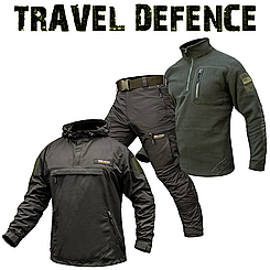 Комплект "TRAVEL DEFENCE" 3 в 1 OLIVE АНОРАК (Таслан + Мікрофліс)