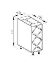 Кухня Тіна нижня секція Н 30 під пляшки корпус ДСП ширина 300 мм, висота 816 мм (Світ Меблів ТМ)