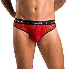 Чоловічі напівпрозорі труси Passion 031 Slip Mike L/XL Red, під леопард, Київ