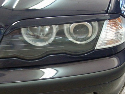 Вії на БМВ Е46 (BMW E46) дорестайлінг (накладки на фари)