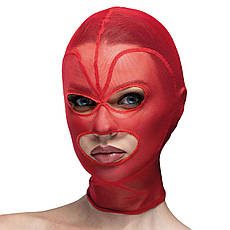 Маска серце сітка з відкритим ротом і очима Feral Feelings — Hearts Mask Red/Red, Київ