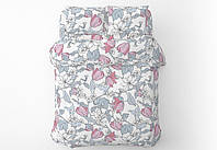 Постільна білизна Home Line. Бязь Весняний вечір сіро-рожевого кольору-Полуторний