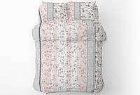 Постільна білизна Home Line. Бязь Затишок сіро-рожевого кольору-Полуторний