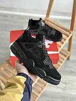Кроссовки Nike air Jordan 4 Retro Black Cat кросівки найк