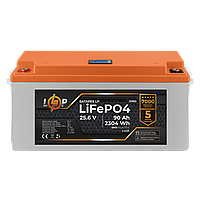 Аккумулятор LP LiFePO4 для ИБП LCD 24V (25,6V) - 90 Ah (2304Wh) (BMS 150A/75А) пластик Кешбек до 5%