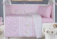 Постільна білизна в дитяче ліжечко Блакит. Баюшки рожеве (40*60)-Дитячий у ліжечко