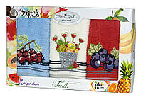 Набор из 3-х махровых полотенец Gursan. Cotton Fruits 03-30х50 (3 предмета)