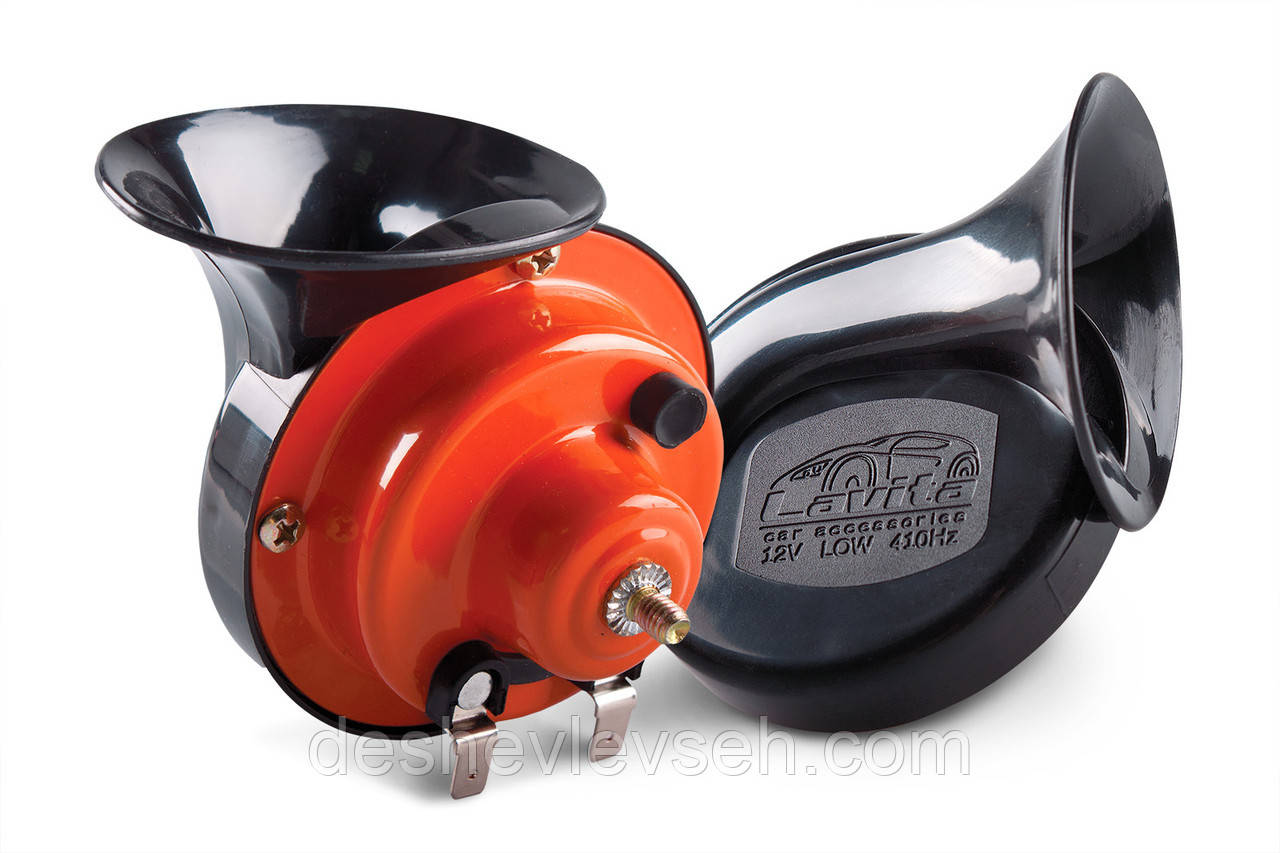Сигнал звуковий Lavita "УЛІТКА" 12 В., КЛАС В, 410/510 Гц, LA 180402, (LAVITA), фото 1