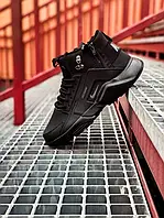 Мужские зимние кроссовки Nike Huarache Acronym"Black" зимові кросівки на хутрі