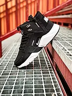 Мужские зимние кроссовки Nike Huarache Acronym "Black/White" зимові кросівки на хутрі